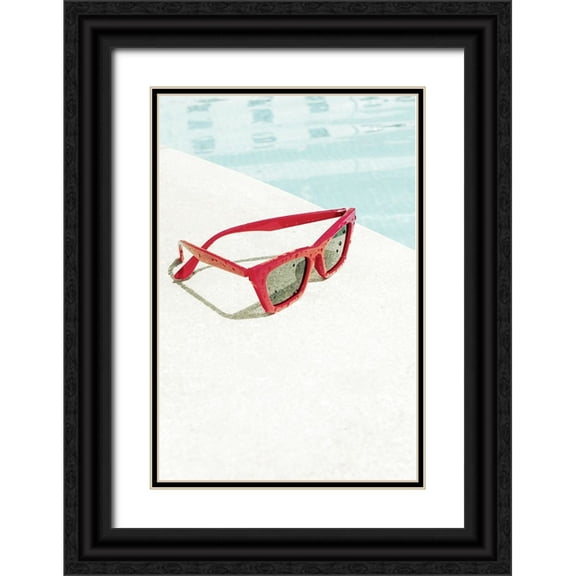 Artographie Studio 23x32 Black Ornate Wood Framed with Double Matting Museum Art Print Titled - Pool 007