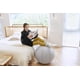thumbnail image 5 of Silla de bola para sentarse de 65 cm para oficina, dormitorio y hogar, pelota de yoga para ejercicios de pilates con cubierta, solución ergonómica liviana y autónoma para activar la postura con mango, 5 of 5