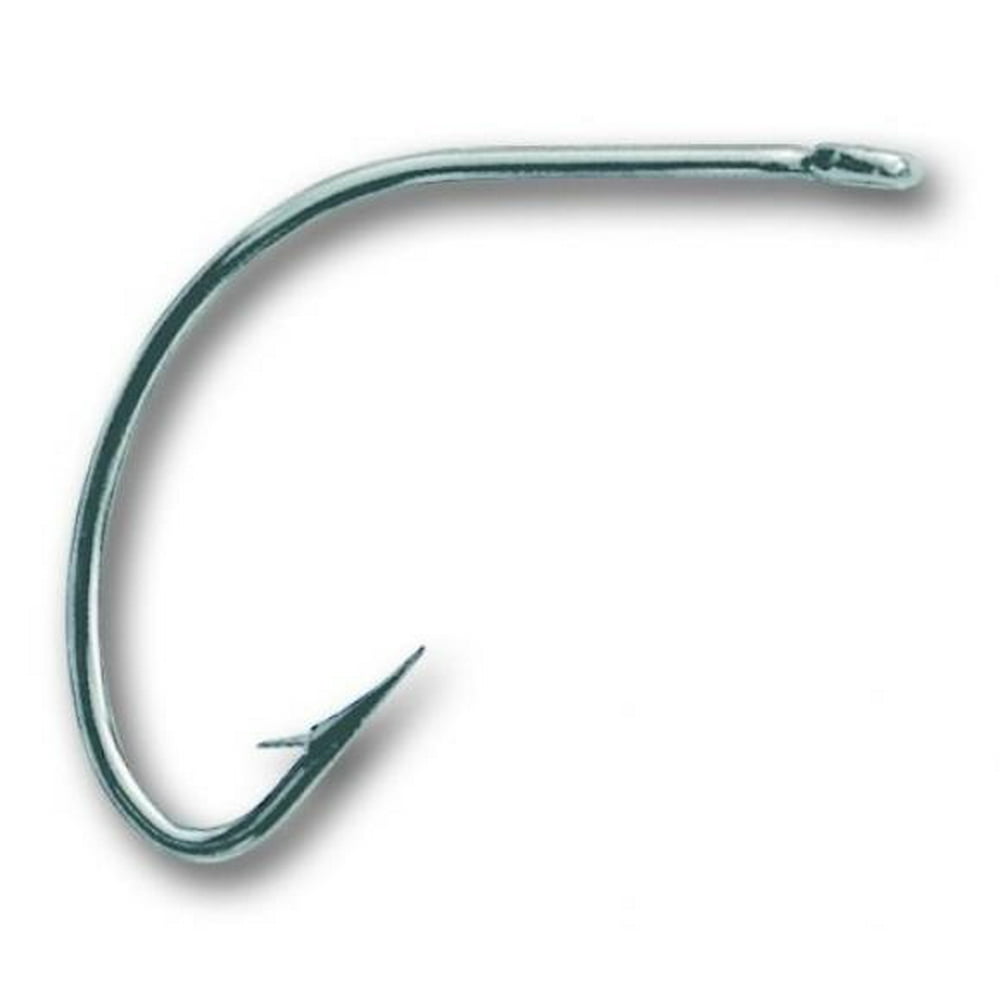 Mustad Wide Gap Hook (50Pack), Nickel, 3/0