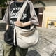 thumbnail image 1 of Bolsas cruzadas de lona Bolso de mensajero de gran capacidad portátil para adolescentes (gris), 1 of 8