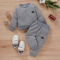 thumbnail image 2 of Odeerbi Autumn Winter Baby Boys Girls Embroidered Pattern 2024 Long Sleeved Top And Trousers Set, 2 of 9