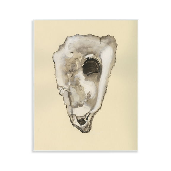 Stupell Industries Oyster Sea Creature Nautical & Beach Painting Unframed Art Print Wall Art, 11 x 14