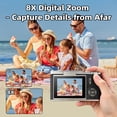 thumbnail image 5 of 4K Digital Camera,Autofocus 48MP 1080P HD Video Selfie Camera with 180° Flip Screen,Kids Digital Camera 8X Zoom Anti Shake Compact Cameras for Photography,32GB Black, 5 of 10
