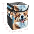 thumbnail image 5 of Corgi Leak-Proof Foldable Car Garbage Can with Lid and Hanging Storage Bag - Car Trash Bin, Car Trash Can, 5 of 6