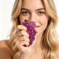 thumbnail image 5 of Crystal Grape Stress Balls Clear Jelly Toys Fidget Toys For Stress Relief Desk Relaxation Accessory, Purple, 5 of 5