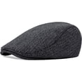 thumbnail image 2 of LAICAIW 2 Pack Newsboy Hats for Men Wool Blend Flat Cap Ivy Driving Hat, 2 of 7