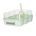 thumbnail image 4 of Runquan Cat Litter Box with High Side Durable Semi Enclosed Litter Box for Small Pet Green, 4 of 8