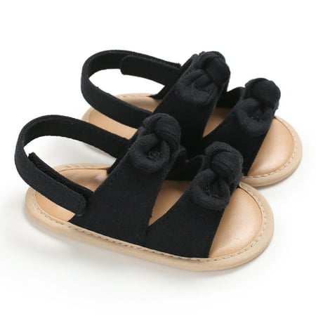 

WenaZao Infant Anti-slip Flat Shoes Solid Color/ Printing Soft Sole Sandals