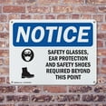 thumbnail image 4 of (2 Pack) Safety Glasses Ear Protection OSHA Notice Sign 14 Inch X 10 Inch Indoor / Outdoor Rust-Free Aluminum Metal Signs for Workplace, Workshop, and Construction Site, Made in the USA, 4 of 8