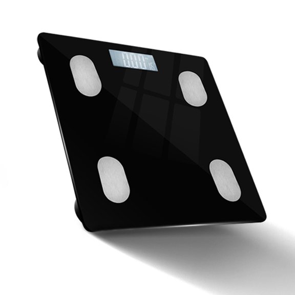 Báscula Inteligente Corporal AGBOX Bluetooth de Vidrio Templado Color Negro.