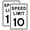 2 Pack, variant on Speed Limit 10 MPH Sign,16 x12 inches,Reflective Aluminum,4 Pack