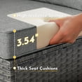 thumbnail image 4 of Vcatnet 8 Pieces Patio Furniture with Fire Pit Wicker Outdoor Conversation Set Outside Sectional Sofa with Coffee Table Dark Gray, 4 of 9