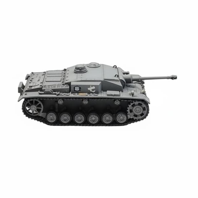 predolo Modelo de Cañón de Asalto Alemán StuG III Diseño Realista Maqueta de Tanque Alemán Escala 1:72 Altamente Detallado para Modelistas, Dioramas Militares