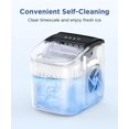 thumbnail image 6 of Ice Maker Countertop, Portable Ice Machine with Self-Cleaning, 26.5lbs/24Hrs, 9 Bullet Ice Cubes in 6 Mins, Ice Basket and Scoop, Ideal for Home, Kitchen, Bar, Camping, 6 of 7