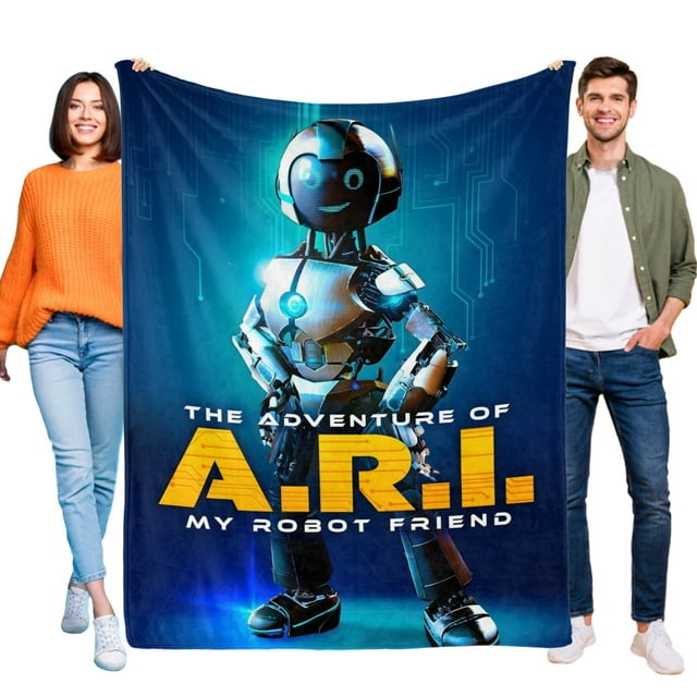 mi amigo robot anti-pilling, suave, ligera, esponjosa y acogedora de lujo para hogar y cocina – Perfecta para niños y adultos,50x70cm
