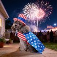 thumbnail image 6 of Independence Day Pet Outfit Set, Dress And Hat For Dog Cat Patriotic Party 4th Of July, Festive Comfortable Pet Clothing For Small Medium Pet Holiday Dress Up, 6 of 6