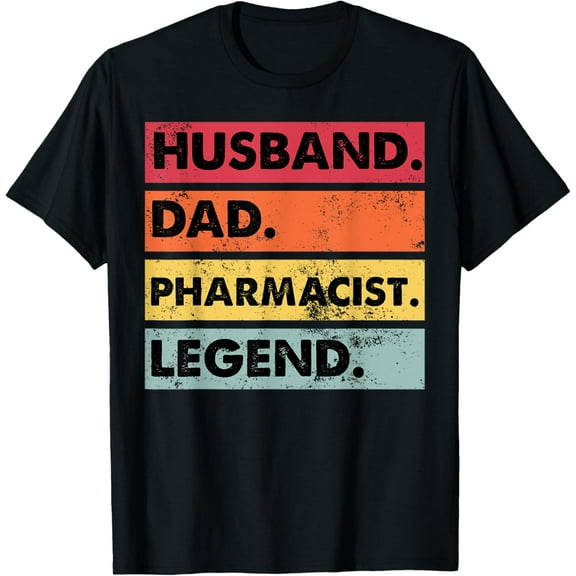 t-shirt Husband Dad Pharmacist Legend Funny Pharmacy Technician Mens T-ShirtMen and women can wear, black T-shirts, gifts. Age: M,L，XL 2XL, 3XL, 4XL