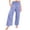Blue, variant on CCRFTGI Girls' Gingham Pants Wide Leg High Waist Drawstring Elastic Waist Casual Plaid Trousers with Pockets for Ages 5-14 Purple 11-12 Years