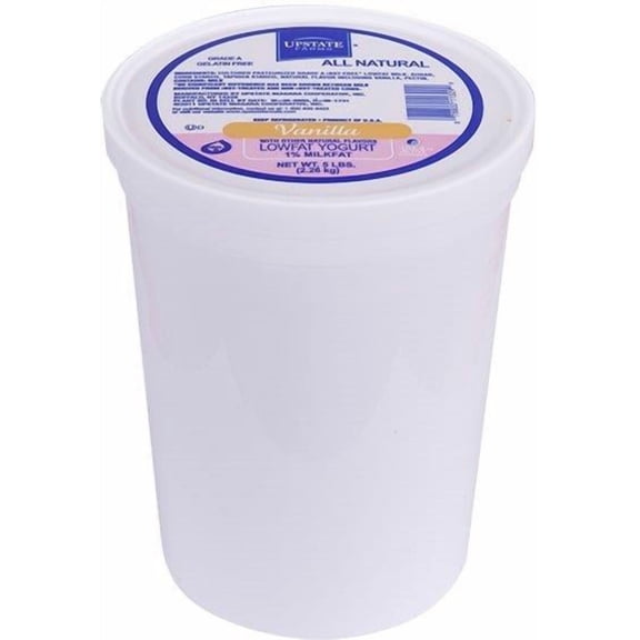 Upstate Farms Lowfat Blended All Natural Vanilla Yogurt, 5 Pound - 4 per case.