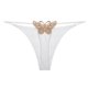 thumbnail image 1 of Gibobby Bragas elásticas para mujer Sexy Girl's New Cut Out Butterfly Pearl Tanga de encaje Doble capa Correa fina Sexy Tanga Bordado de Cintura Bikini sexy(Blanco， L), 1 of 5