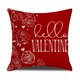 thumbnail image 1 of Fundas decorativas de almohada en forma de corazón 16x16 pulgadas | Impresión doble cara a rayas rojas | Poliéster Suave Duradero | Cierre oculto de cremallera | Juego de 2 fundas para cojines, 1 of 1