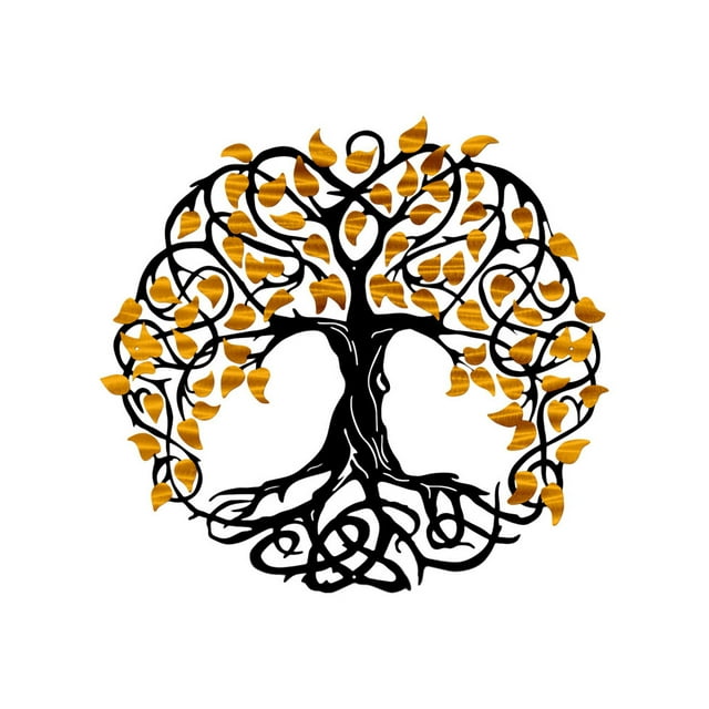 Art Mural Arbre de Vie, Œuvre Décorative en Métal pour Intérieur