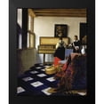 thumbnail image 2 of Vermeer, Johannes 15x18 Black Modern Framed Museum Art Print Titled - The Music Lesson, 2 of 5
