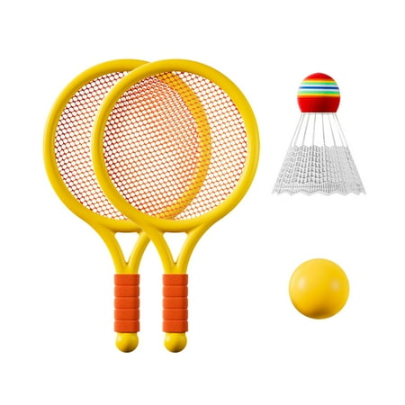 Fzaqwen Children's Badminton Tennis Set Training Tennis Racquets Kids Tennis Rackets for Yellow