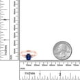 thumbnail image 3 of Gem Stone King 18K Rose Gold Plated Silver Blue Created Sapphire and White Moissanite 3-Stone Rings for Women (1.68 Cttw, Gemstone September Birthstone, Oval 8X6MM, Available in Size 5, 6, 7, 8, 9), 3 of 5