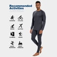 thumbnail image 4 of Woolcano Men’s 100% Merino Wool Base Layer Set Lightweight Thermal Underwear for Ski Winter Outdoor Sports, 4 of 6
