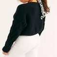 thumbnail image 3 of Women‘s Long Sleeve Cropped Cardigan in Cable Knit with Button Closure, 3 of 5