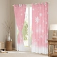 thumbnail image 3 of Homewish Xmas White Snowflake Curtains Pack of 2 (42x84 Each) for Kids Children,Gradient Ombre Curtains Blackout,Merry Christmas Bedroom Curtains,Microfiber Bedroom Decor, 3 of 6
