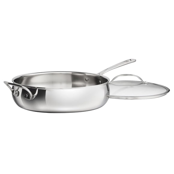 Sartén salteadora Cuisinart PureClad de acero inoxidable de 5.5 cuartos