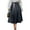 Navy, variant on Women Summer High Waist PU Leather Pleated Umbrella Skirts