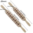 thumbnail image 4 of Spencer 17" 3D Christmas Wooden Baking Rolling Pin Engraved Embossing Rolling Pin with Christmas Symbols for baking Cookies Cake "#2", 4 of 7