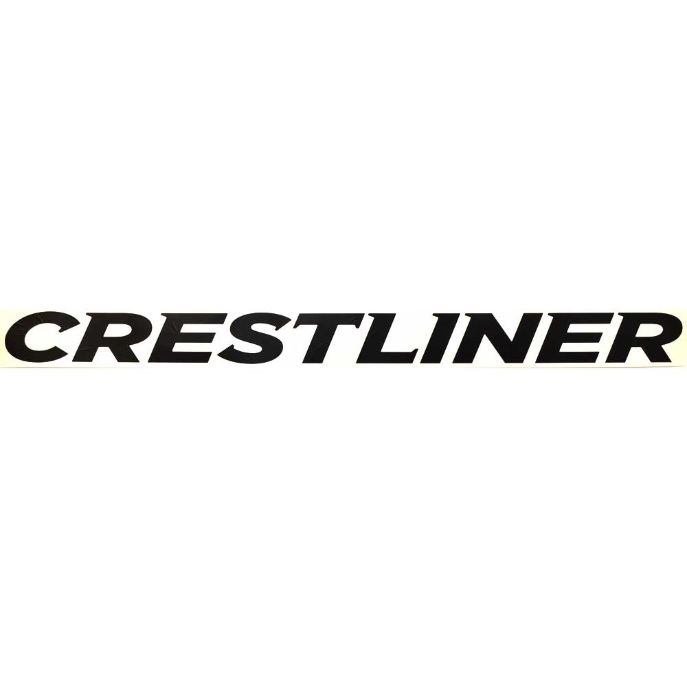 Crestliner Boat Logo Decal Sticker 48 x 3 1/2 Inch Black