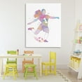 thumbnail image 2 of Stupell Industries Woman Athlete Pastel Soccer Canvas Wall Art, design by Marcus Prime, 48 x 36, 2 of 7