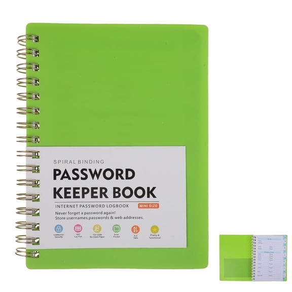 LOLIPPYY Spiral Password and Address Book with Ink Resistant Paper for Daily Use