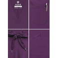 thumbnail image 4 of Adar Addition Go-Everyday Scrub Set for Men - Stylish Scrub Top & Cargo Scrub Pants - A9800 - Eggplant - XL, 4 of 7