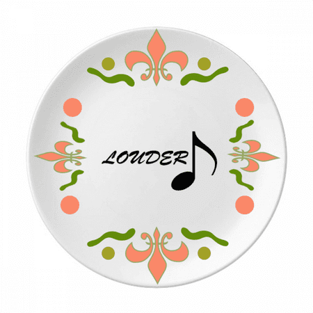 

Music Sound Enthusiasm Art Deco Fashion Flower Ceramics Plate Tableware Dinner Dish