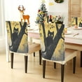 thumbnail image 3 of WOBOGO Black Cat on Branch Dining Room Chair Covers 6 Pieces Super Fit Elastic Fiber Removable Washable Protective Cover, 3 of 6