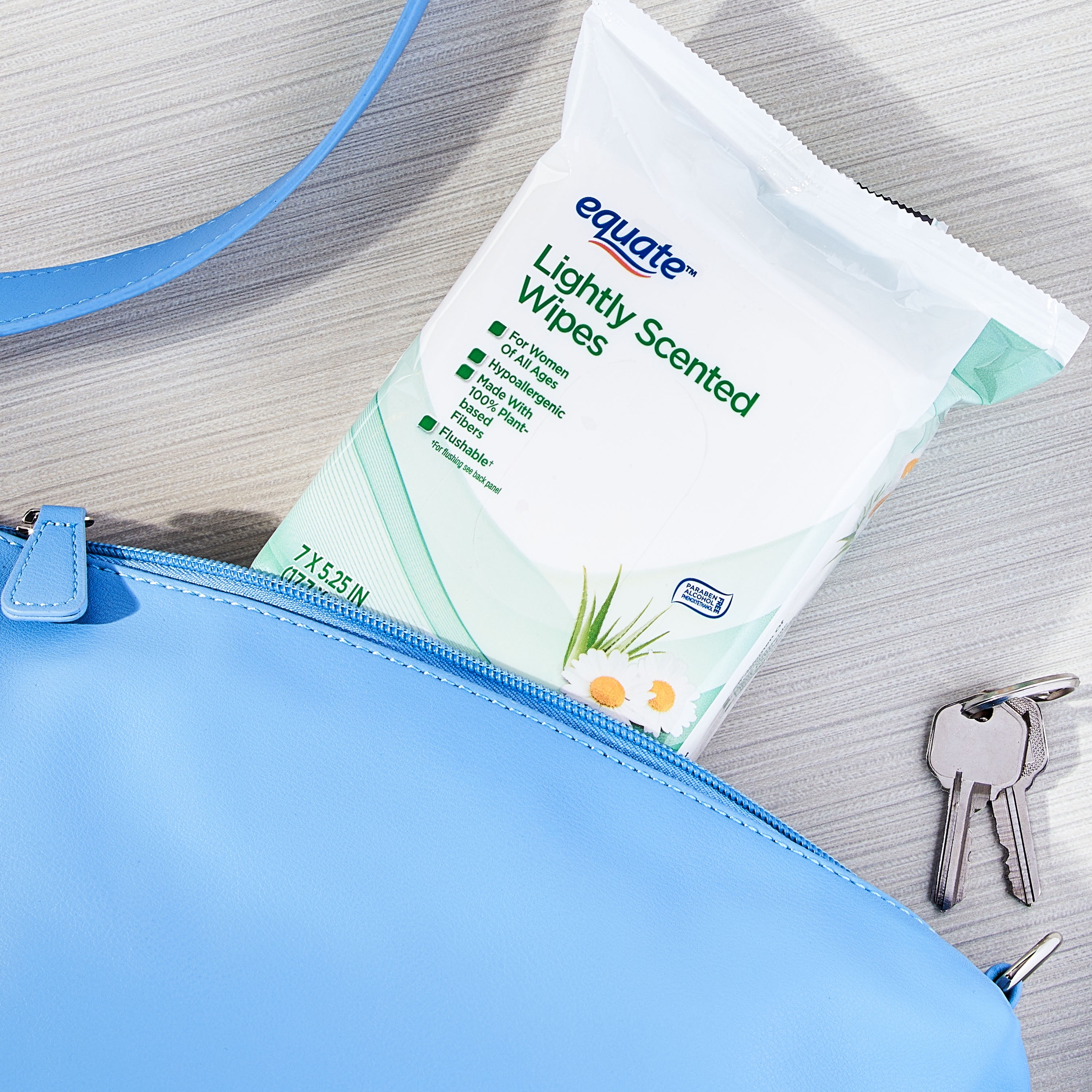 Equate Personal Wipes, Lightly Scented, Resealable, 48 Wipes