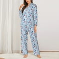 thumbnail image 2 of Haiem Animal Pattern Women’s Long-sleeve Sleepwear,Sleepwear Set,2-piece Loungewear Set,Soft PJs Comfy Nightwear with Pockets-XX-Large, 2 of 7