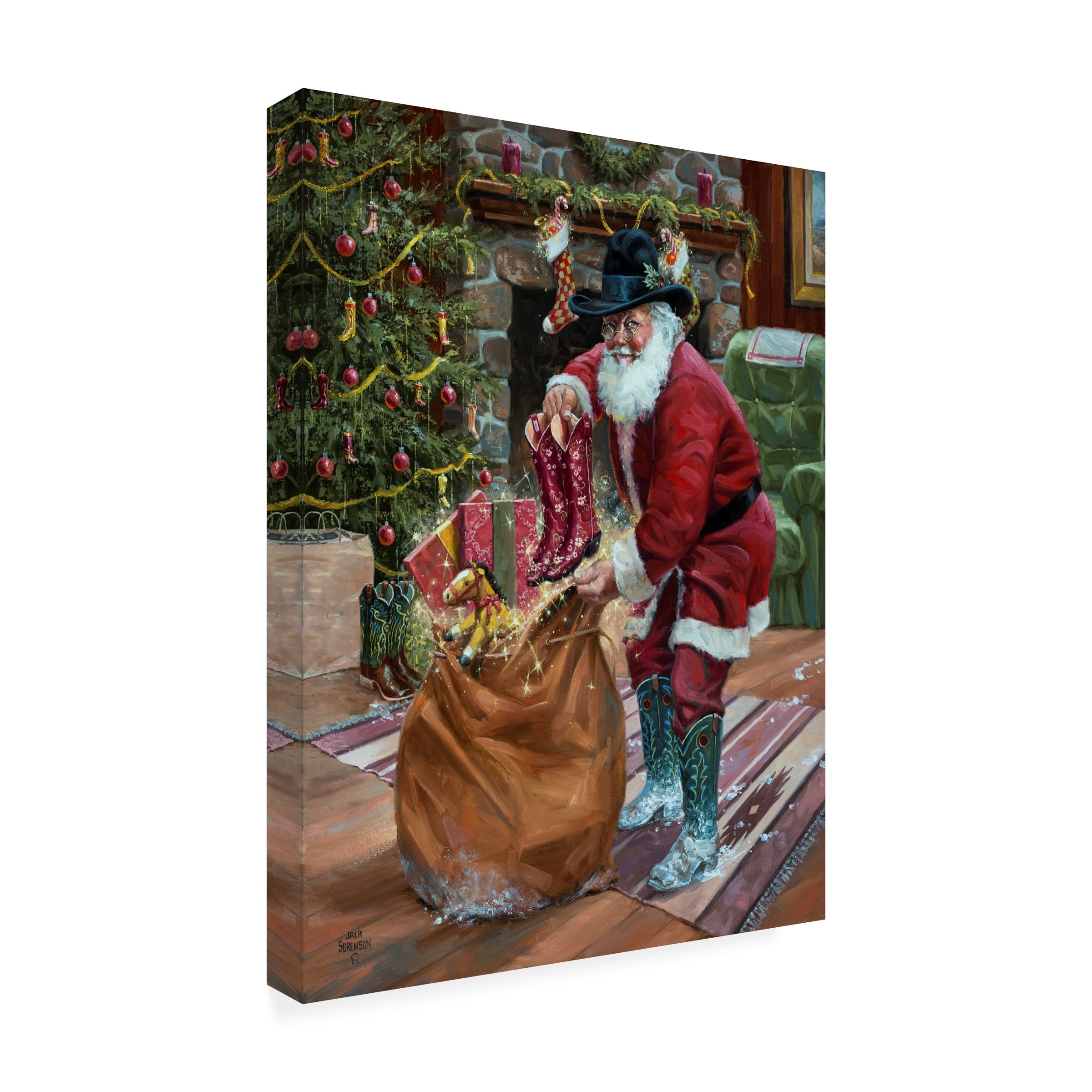 Jack Sorenson 'New Boots for Christmas' Canvas Art