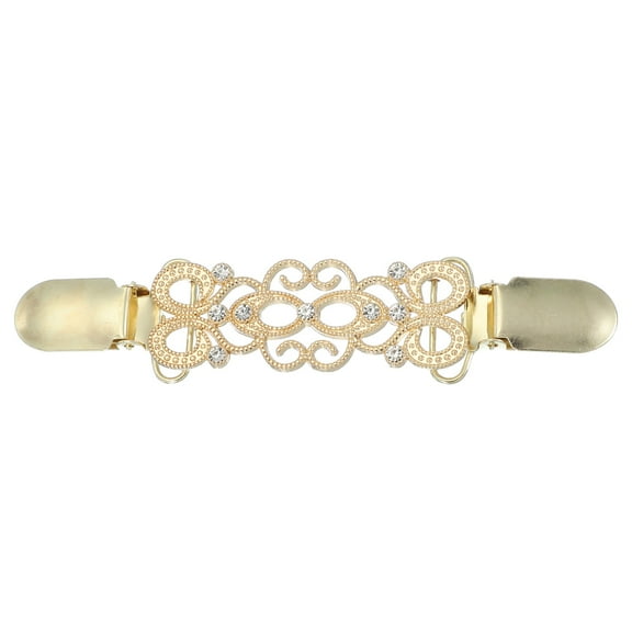 Dress Clips Back Cinch, Retro Sweater Clips Cardigan Clips for Different Women Clothing(13x2.8x0.9cm, Gold)