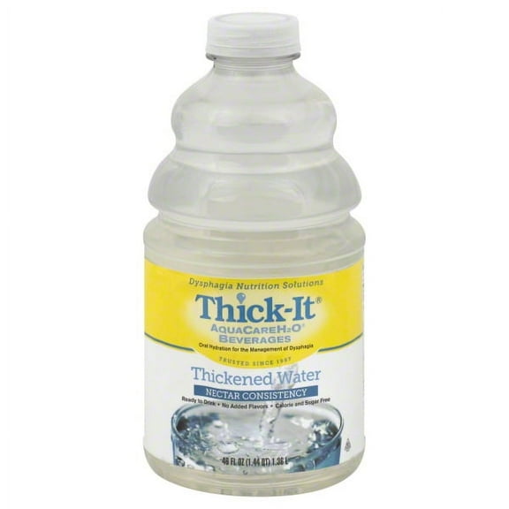 Thick-It Clear Advantage Mildy Thick Water, Nectar, Ready-to-Drink, Digestible Swallowing Aid, Hydration on the Go, No Mixing Needed, 64 oz Bottle