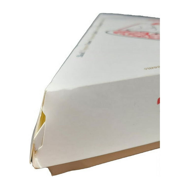 Eco Pie White Paper Pizza Slice Box - Hot & Fresh, Clamshell - 9 1/4