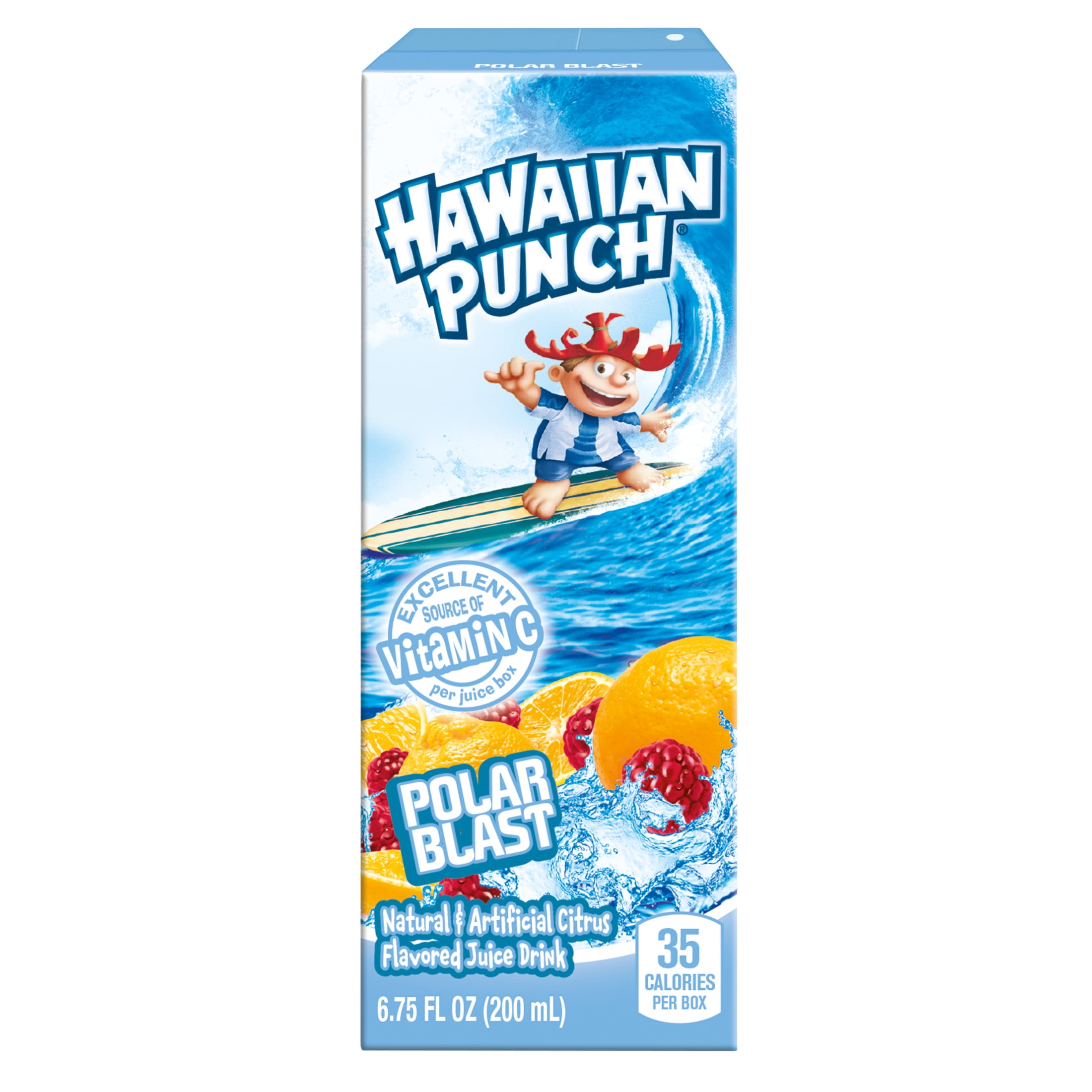 (4 pack) Hawaiian Punch Polar Blast Juice Drink, 6.75 fl oz, 8 Count Boxes
