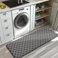 thumbnail image 3 of Gray and Black Checkerboard Pattern Kitchen Rug Mat,Kitchen Runner Rugs Non Skid Washable,Decorative Kitchen Floor Mats for Kitchen,Sink,Laundry,17"x47.2", 3 of 7