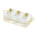 thumbnail image 2 of TISHITA Dried Fruit Plate Divided Serving Dishes,Nordic, Candy Nuts Dish Appetizer Plate for Living Room,Kitchen, Wedding Dried Fruit Clear L, 2 of 8
